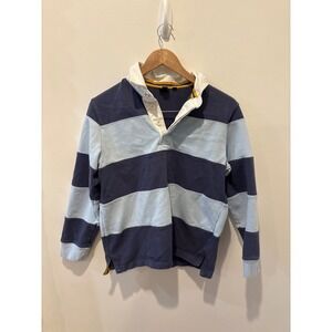 Mini Boden Rugby Shirt Long Sleeve Blue Light Blue Stripe‎ Size 11-12